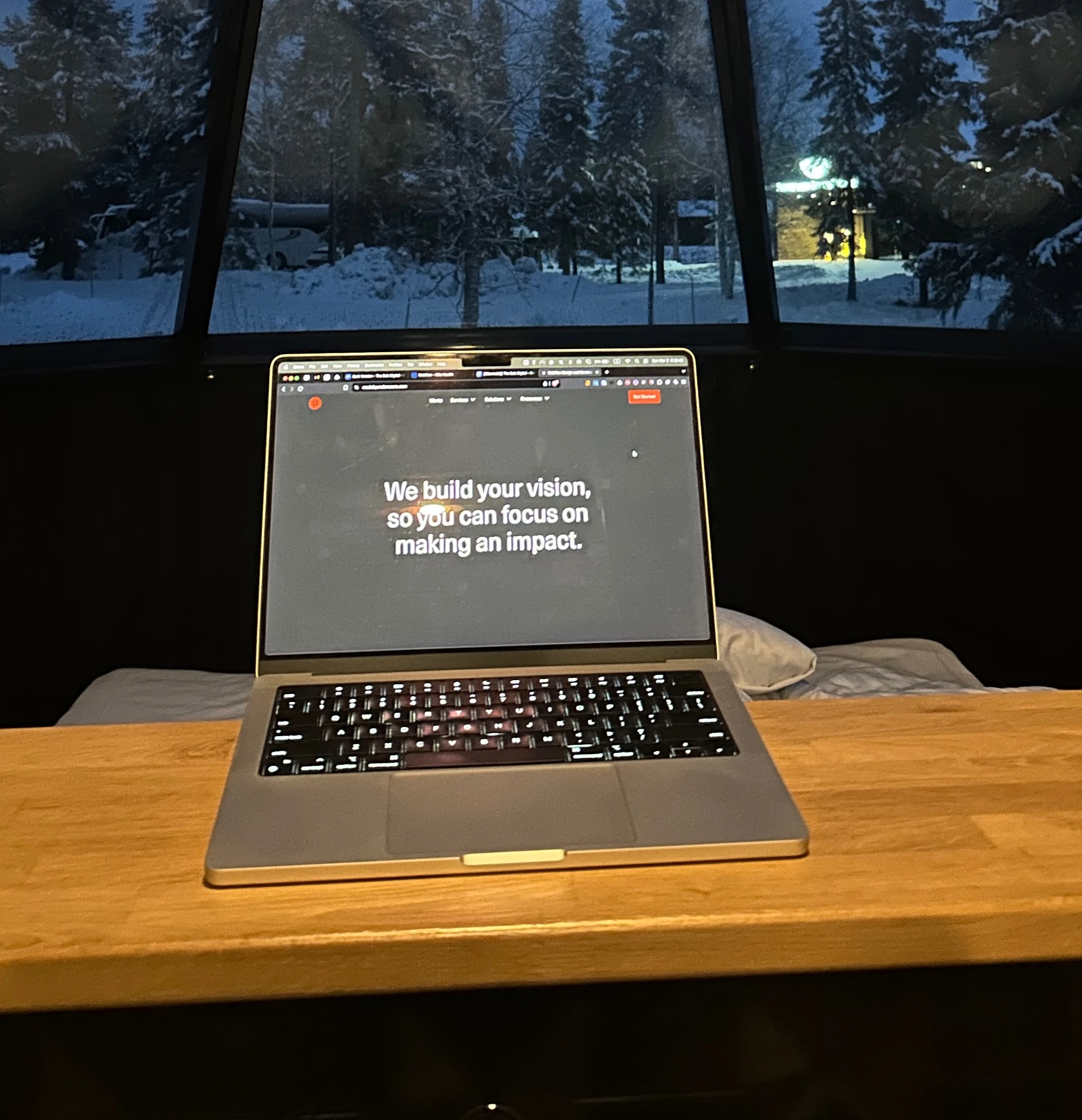 Underscore website during a trip to Finland