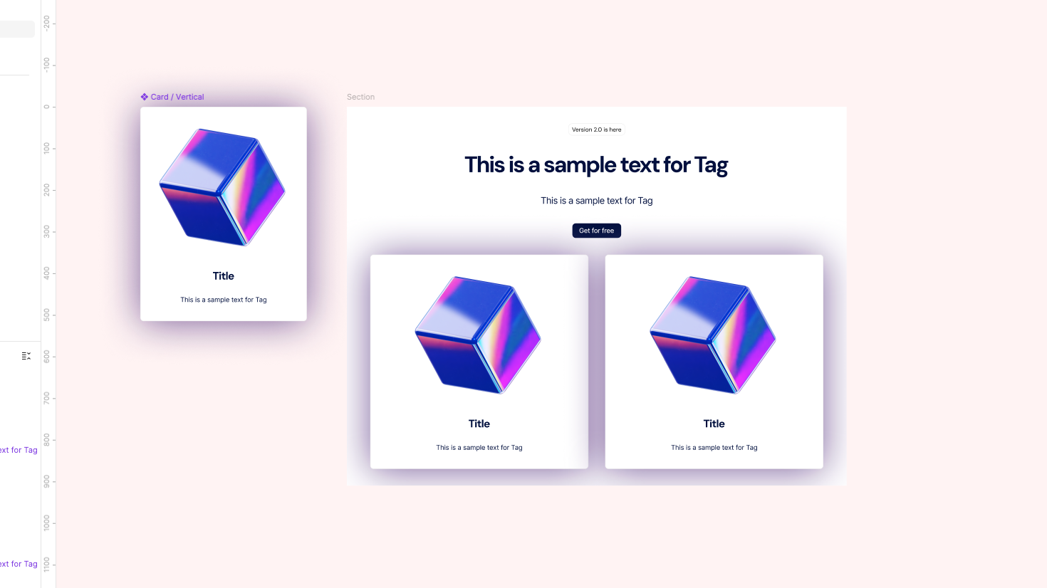 The full layout with more structured components and variables.