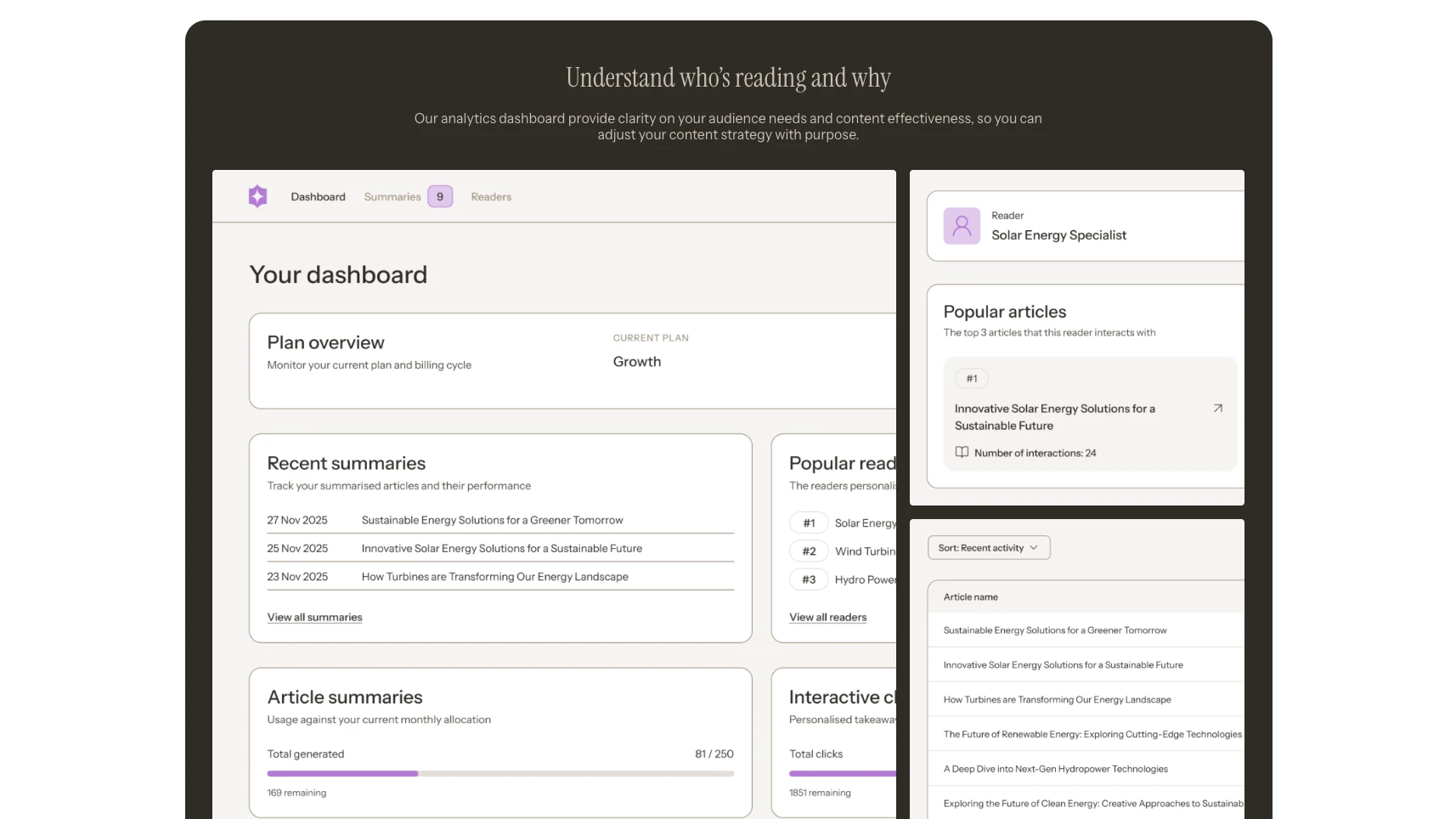 Landing page footer