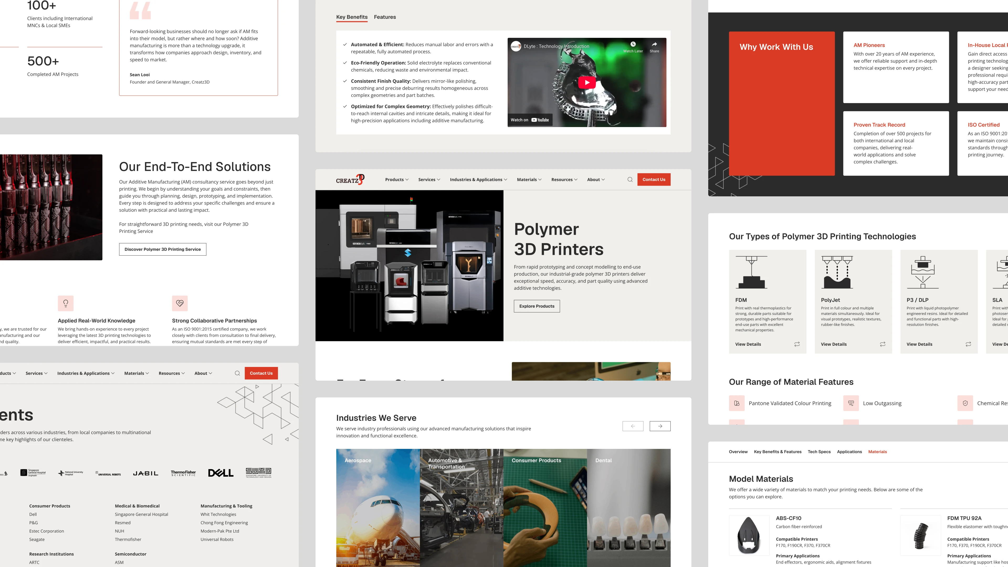 Creatz3D site, desktop