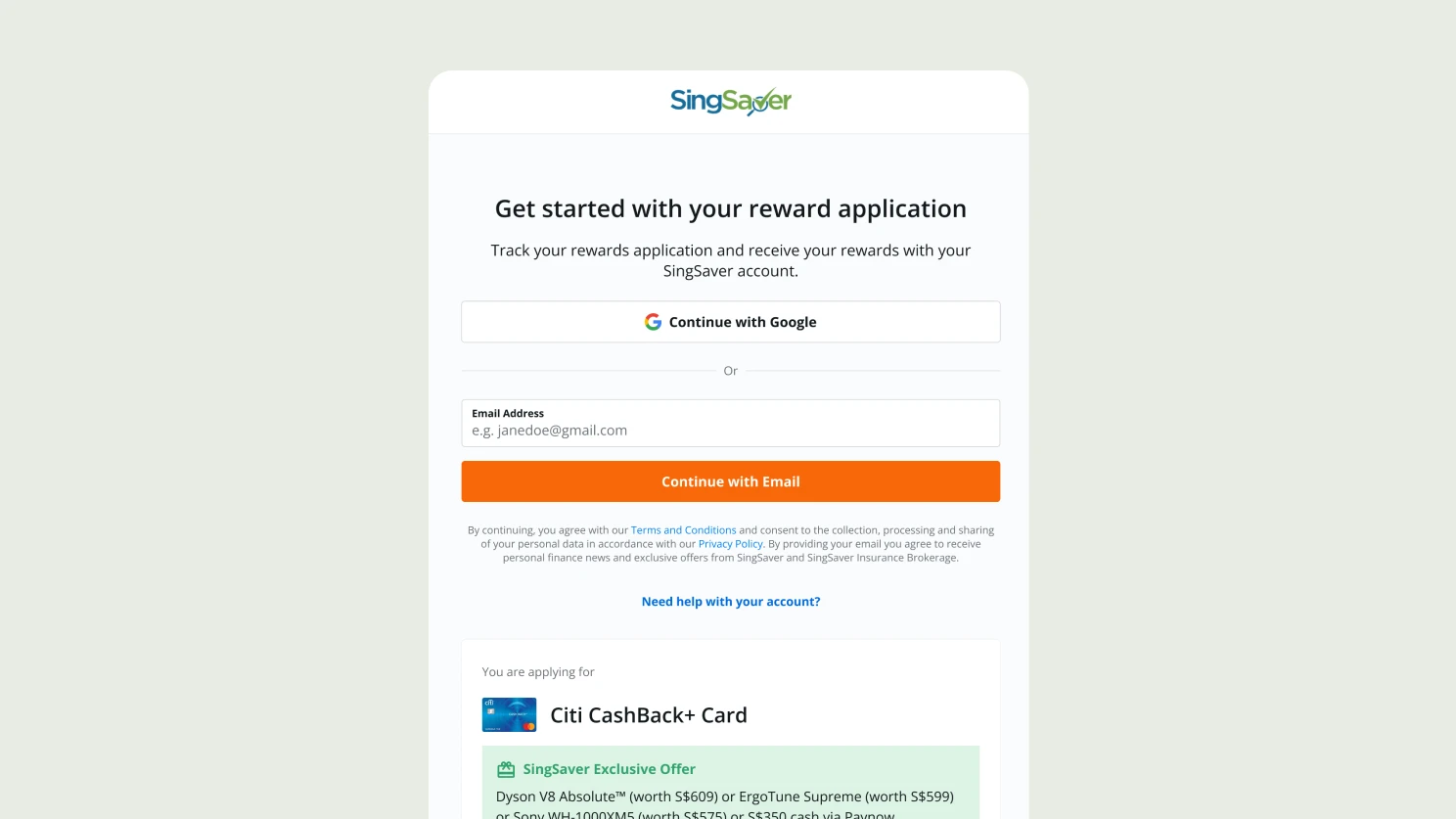 Multi-option login