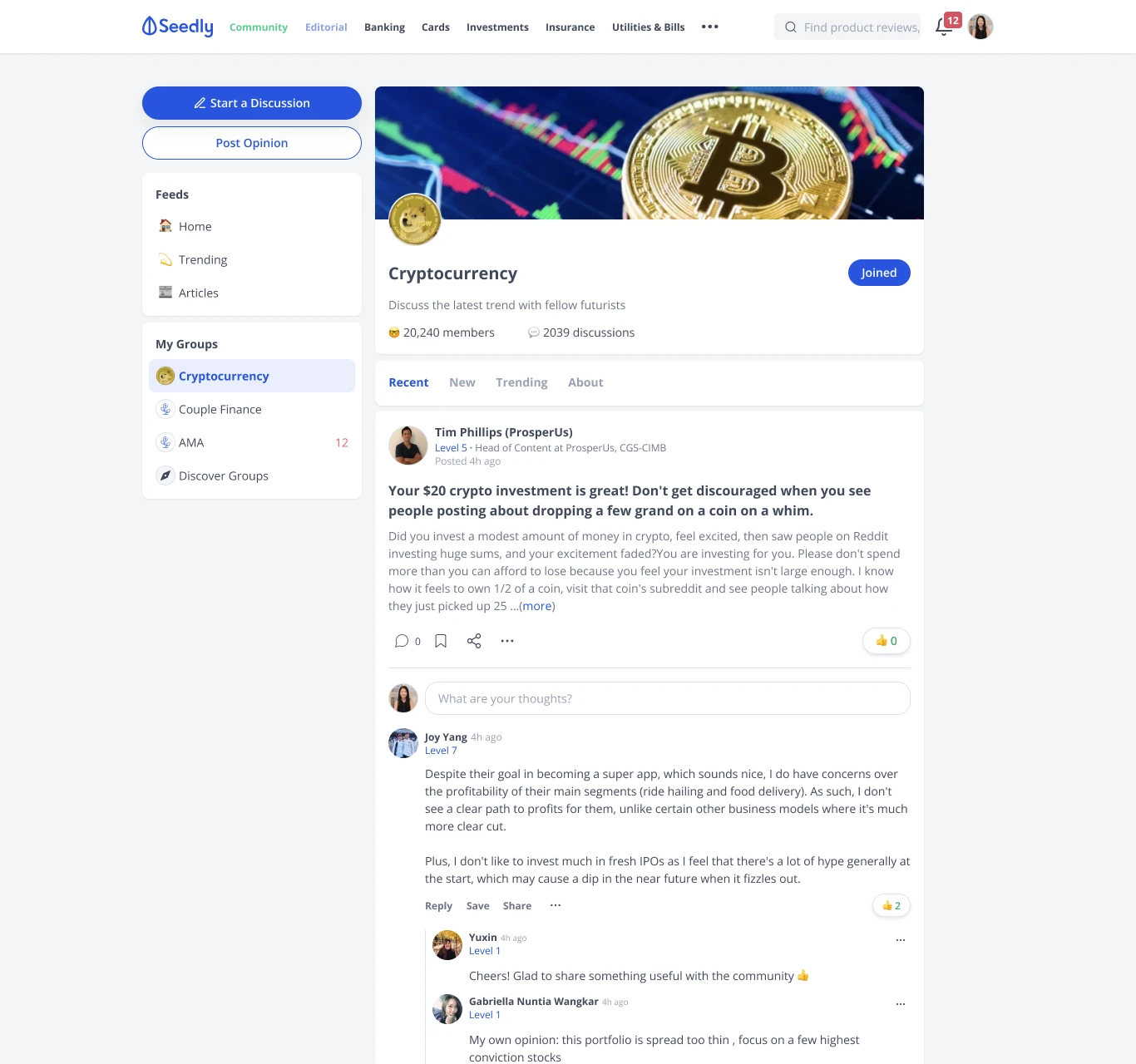 Group page